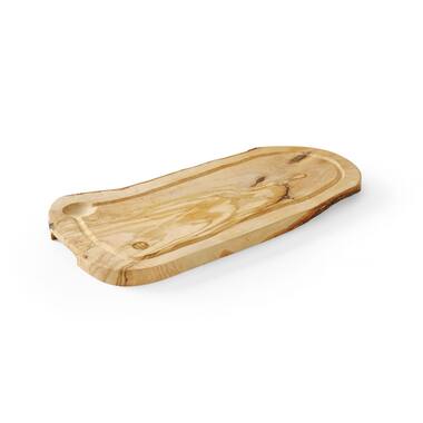 SNIJPLANK MET GROEF  300x210x18mm  OLIJFHOUT